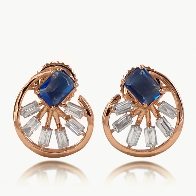 Blue Halo Diamond Studs
