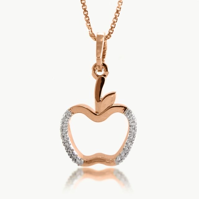 Apple Stylish Diamond Pendant