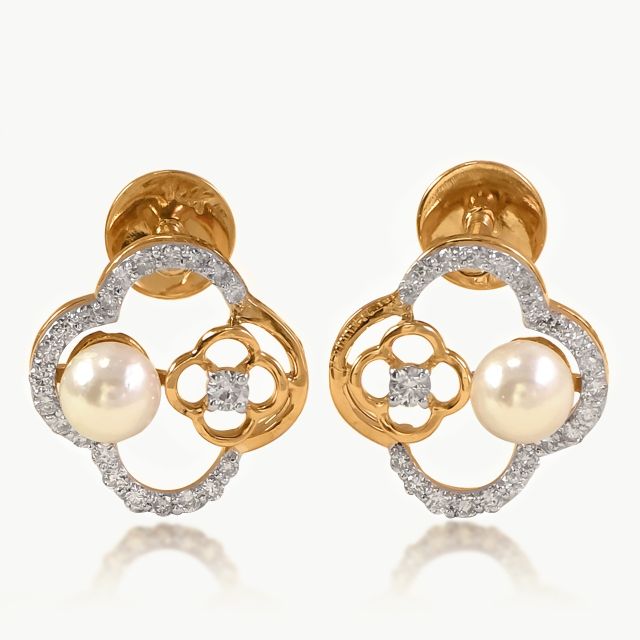 Cloud Diamond Stud Earrings