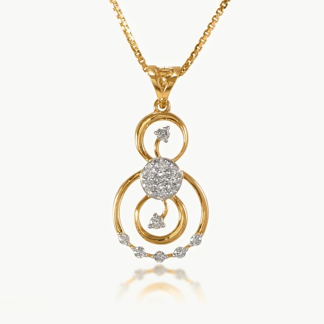 Radiant Helix Diamond Pendant