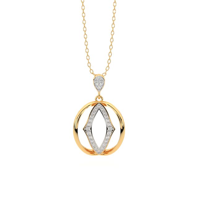 Subtle Sign Diamond Pendant