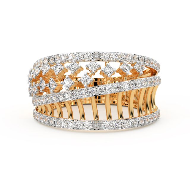 Retro Escape Diamond Engagement Ring