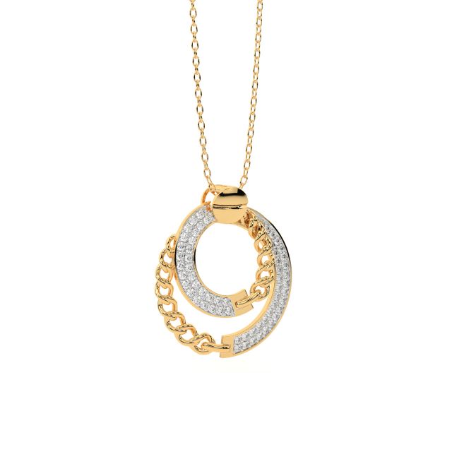 Boteh Beauty Gold Diamond Pendant
