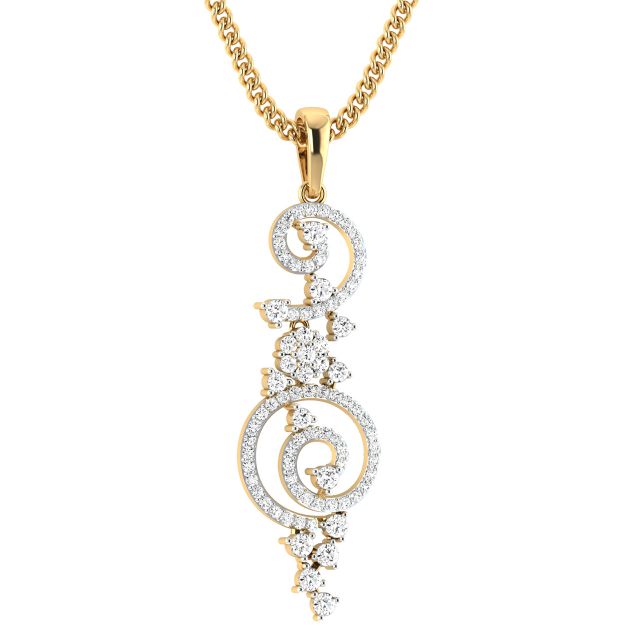 Karen Round Diamond Office Wear Pendant