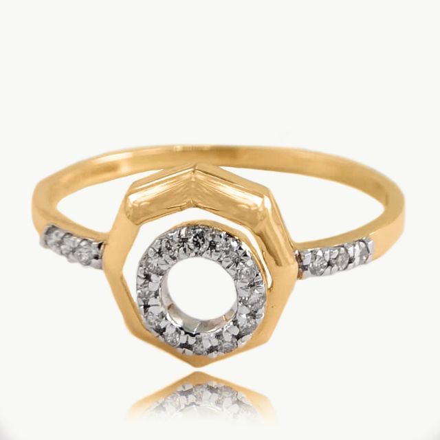 Mrinal Hexagon Diamond Ring