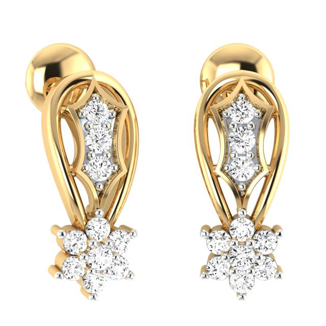 Mia Round Diamond Stud Earrings