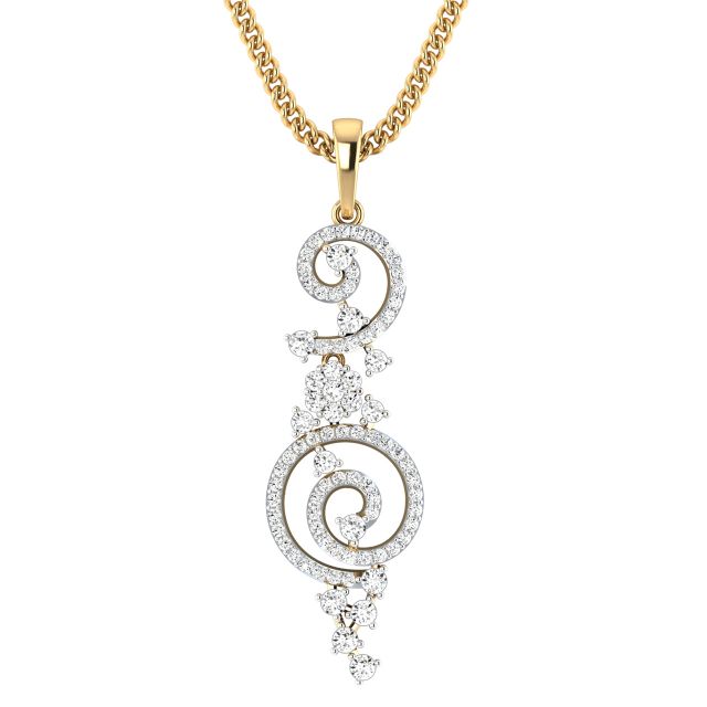 Karen Round Diamond Office Wear Pendant