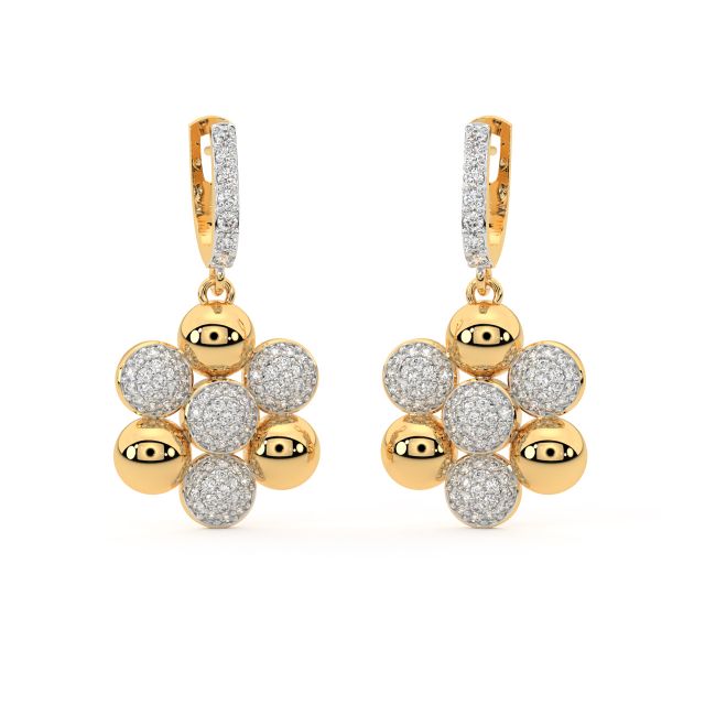 Dark Blossoms Diamond Earrings