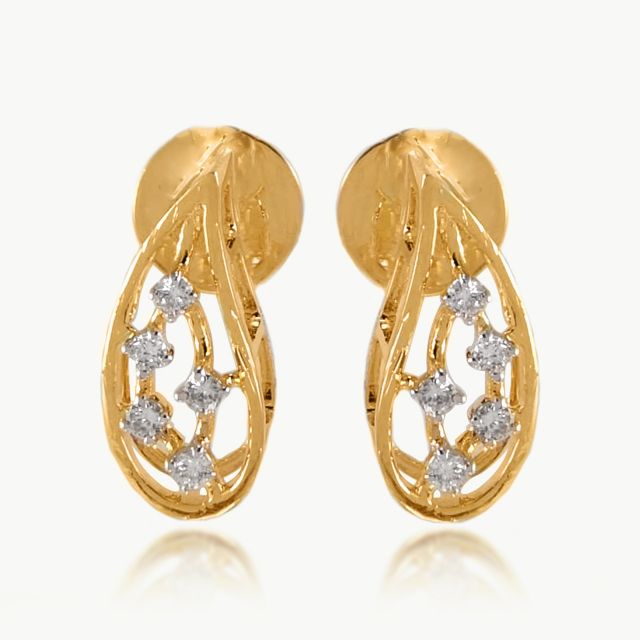 Parzival Gold Diamond Earrings
