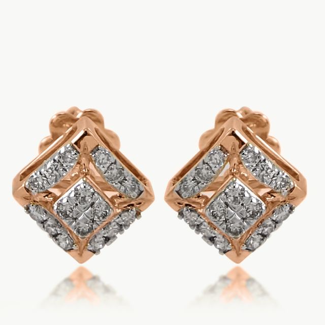 Jennet Glamour Diamond Stud Earrings