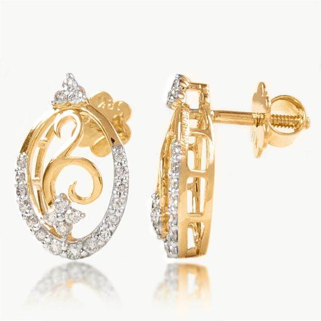 Kaylie Oval Shape Diamond Earrings