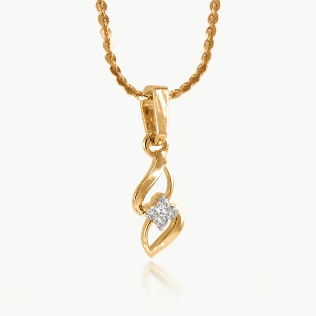Sarvin Twisted love Diamond Pendant For Her