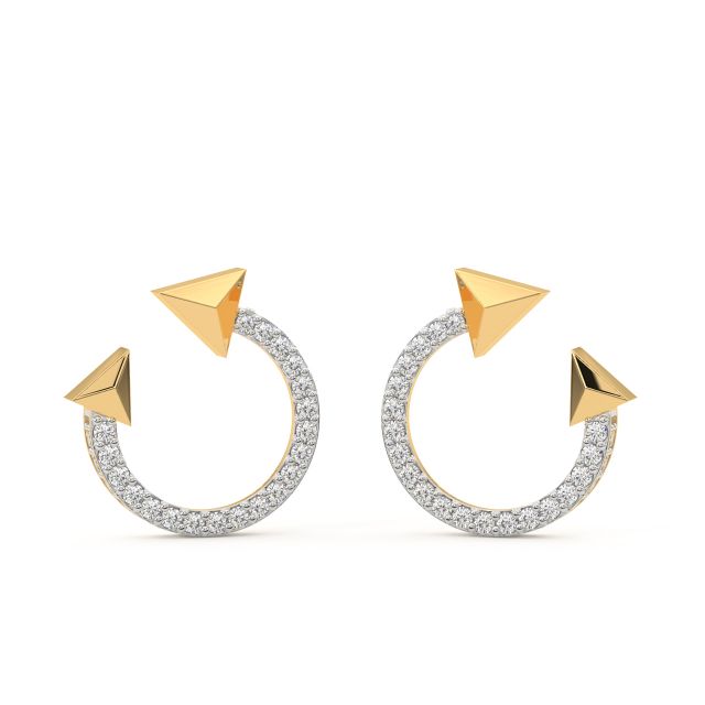 Elegant Arrow Diamond Earrings
