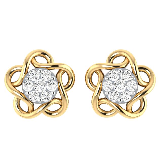 Valentina Round Diamond Stud Earring