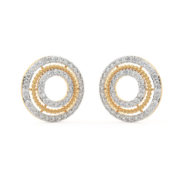 Whirl Design Diamond Earrings