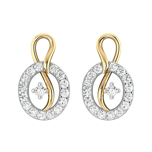 Ainsley Round Diamond Stud Earrings