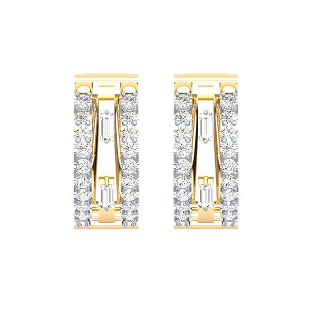 Amaira Round Diamond Bali Earrings