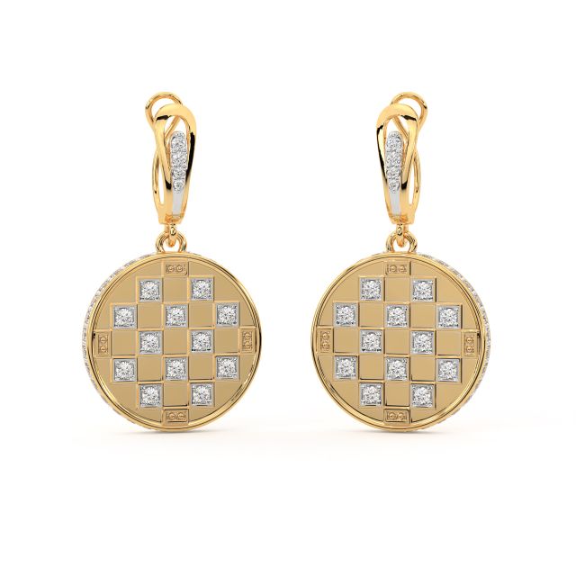 The Check Deck Diamond Earrings