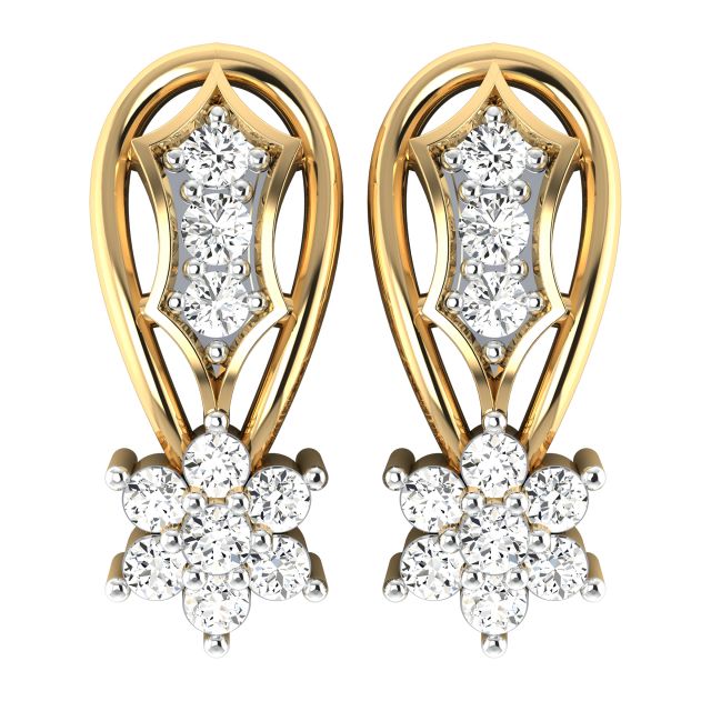 Mia Round Diamond Stud Earrings