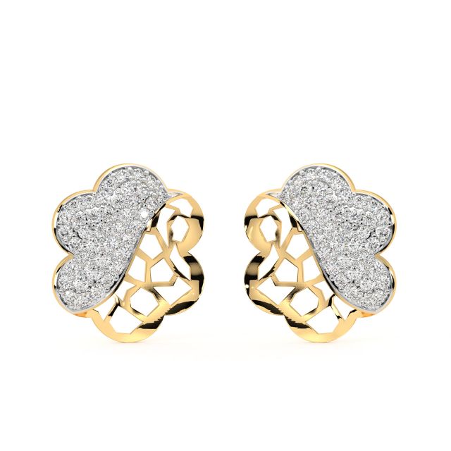 Designer Flower Diamond Earrings