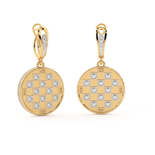 The Check Deck Diamond Earrings