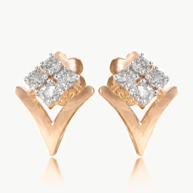 Ganeessa  Designer Diamond Stud Earrings