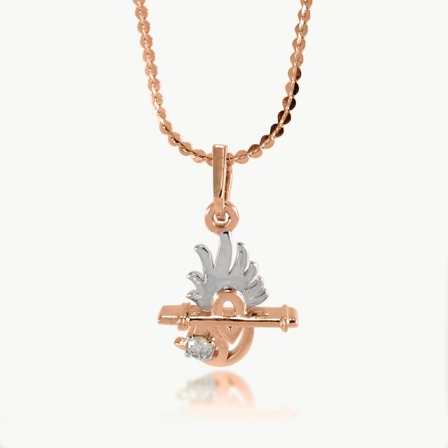 Lord Krishna Round Diamond Pendant