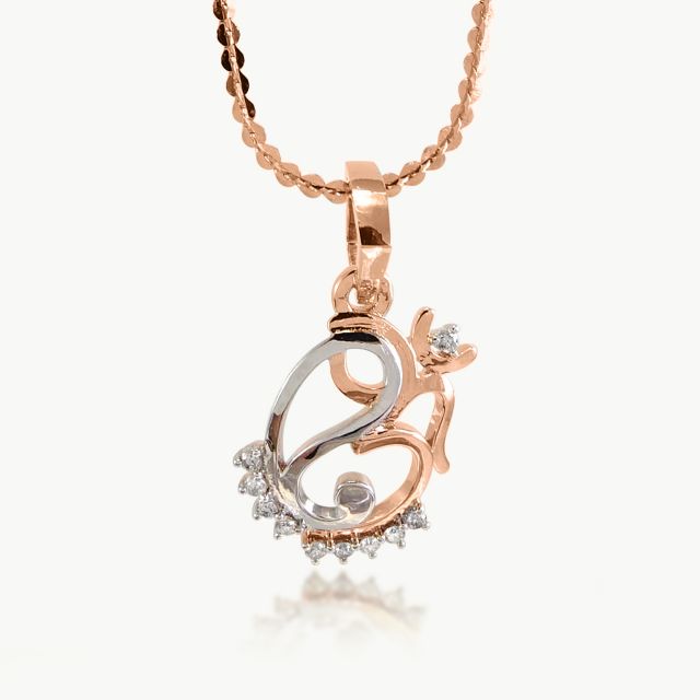 Tapti Om Diamond Pendant