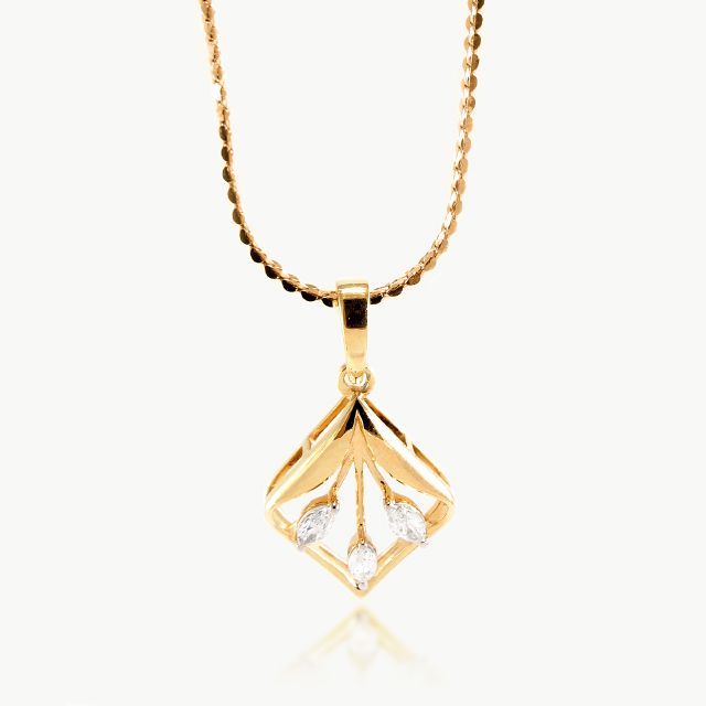 Ekam Floral Diamond Designer Pendant
