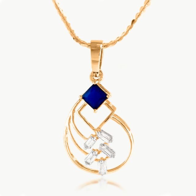 Pacific Blue Diamond Pendant