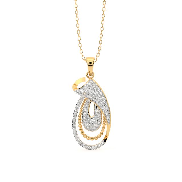 Stable Style Gold Diamond Pendant