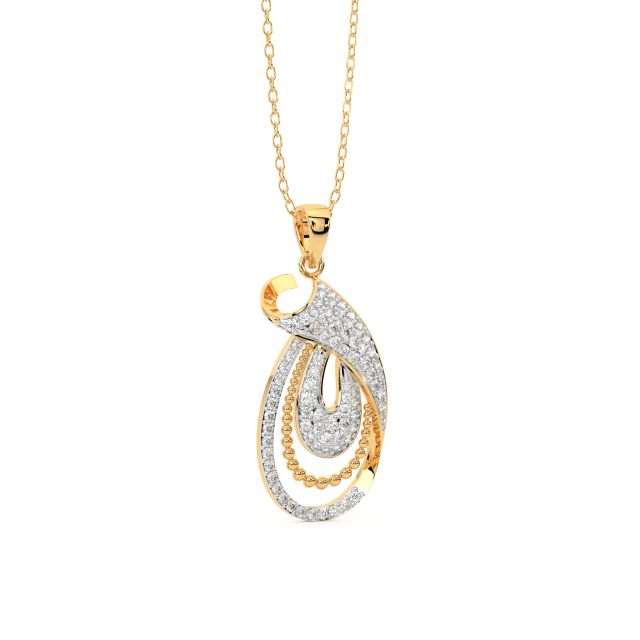 Stable Style Gold Diamond Pendant