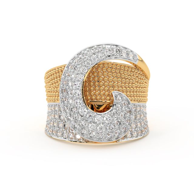 Blazing Blossom Gold Diamond Ring