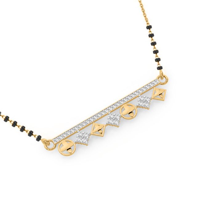 Designer Diamond Mangalsutra With Chain