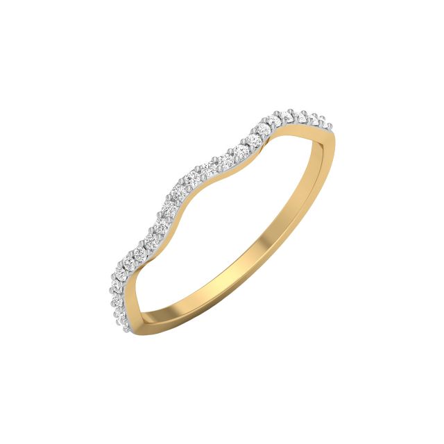 Wave Crest Diamond Ring