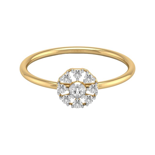 Gold Dazzling Vintage Floral Ring