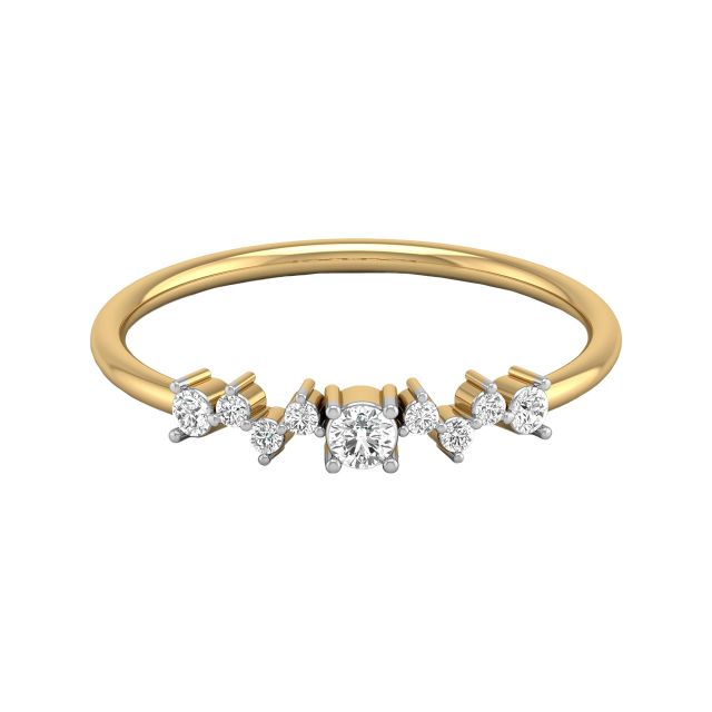 Stylish Diamond Ring In String