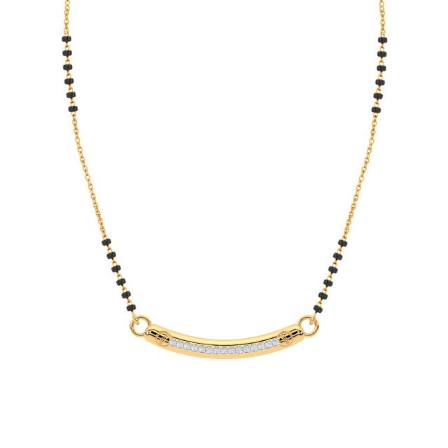 Lisle Simple Diamond Mangalsutra With Chain
