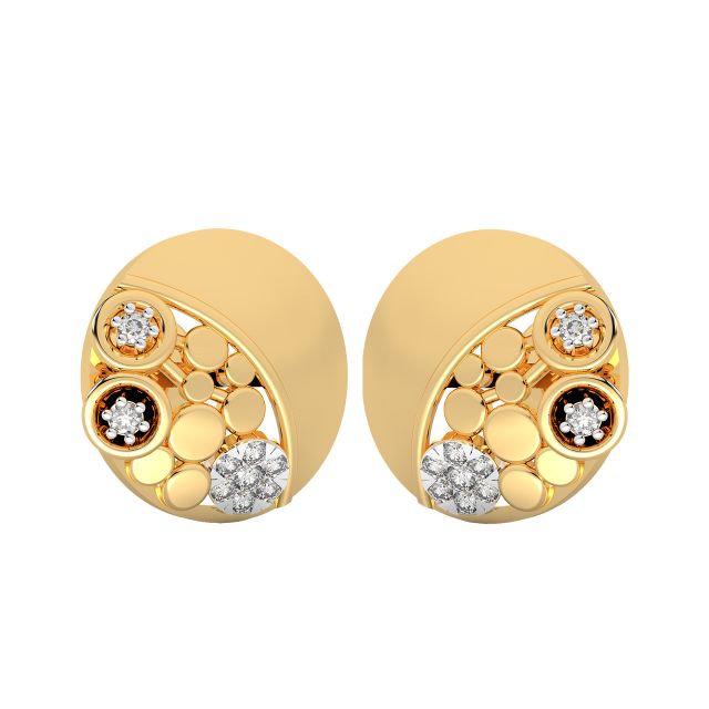 Oval Design Stud Earrings