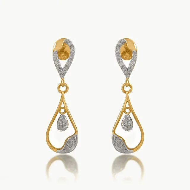 Droplet Design Diamond Earring