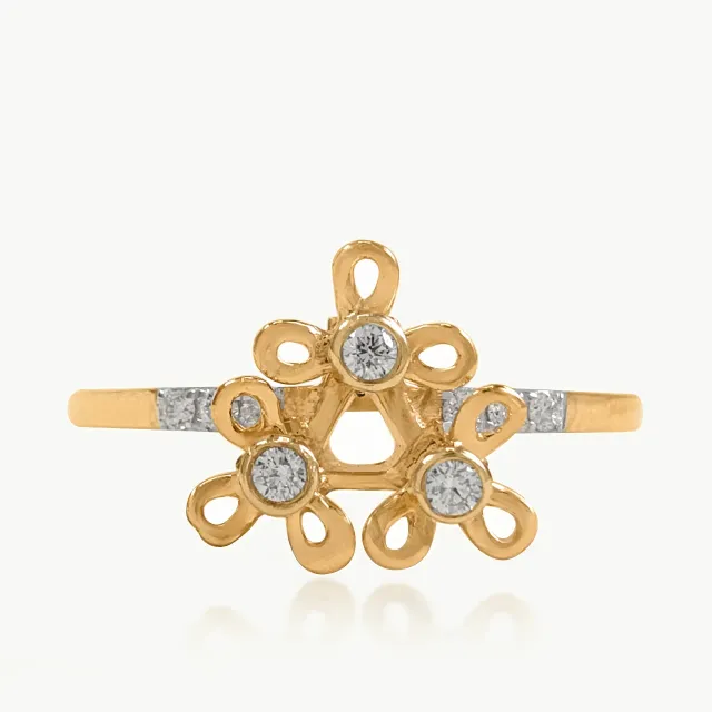 Floral Cluster Diamond Ring