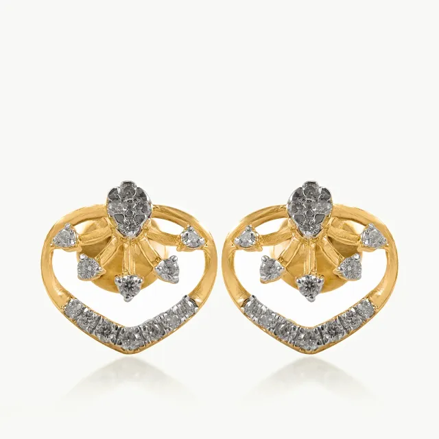Floral Leave Diamond Studs