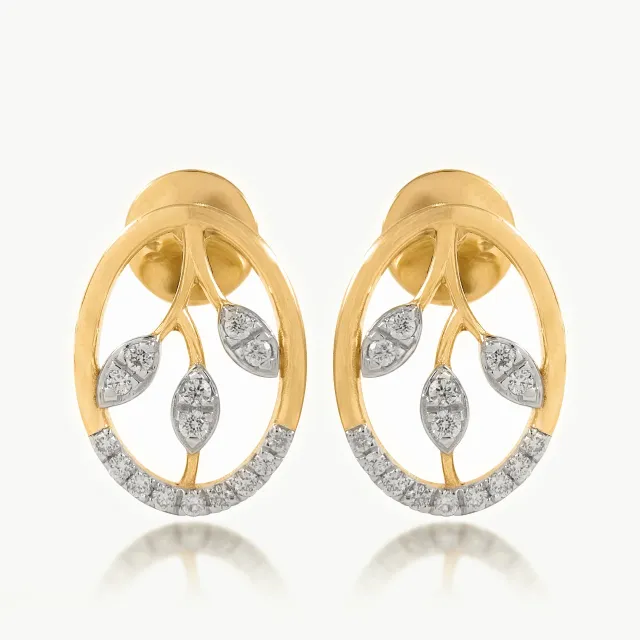 Halo Vine Diamond Earrings