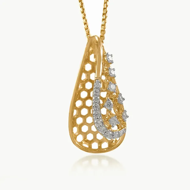 Honeycomb Gleam Diamond Pendant