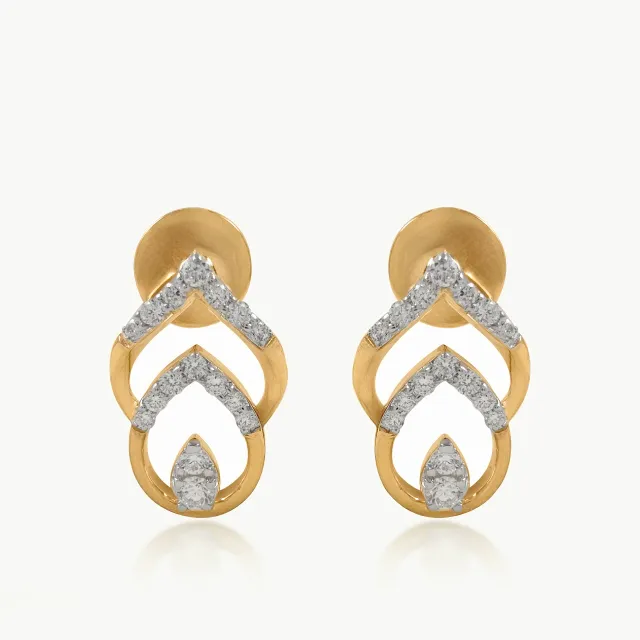 Leaflet Bond Diamond Studs