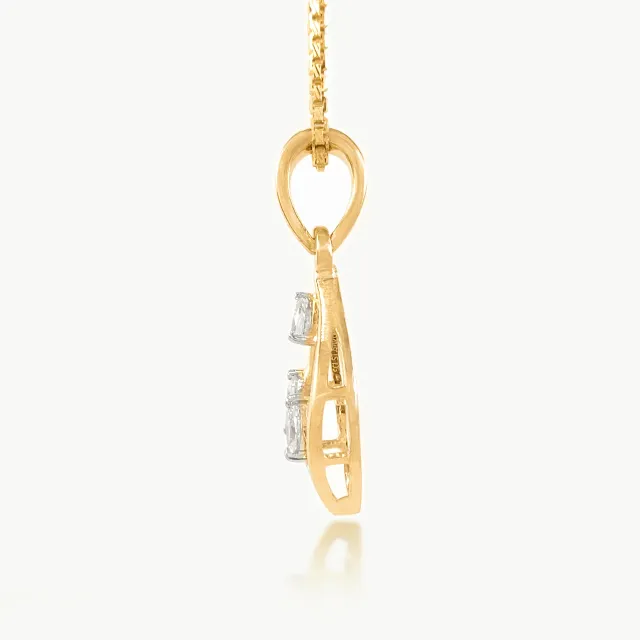 Leaflet Marquise Diamond Pendant