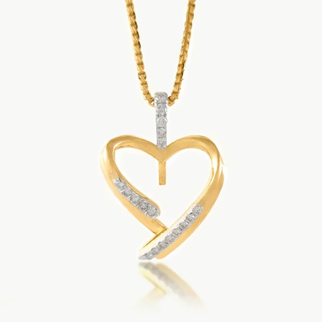 Linear Love Diamond Pendant
