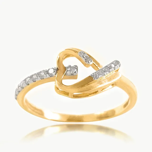 Linear Love Diamond Ring