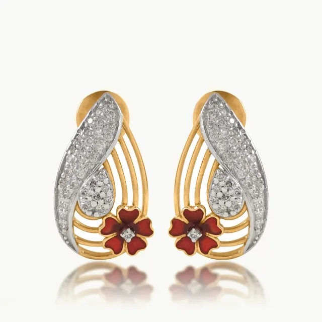 Magnificent Rose Diamond Earrings