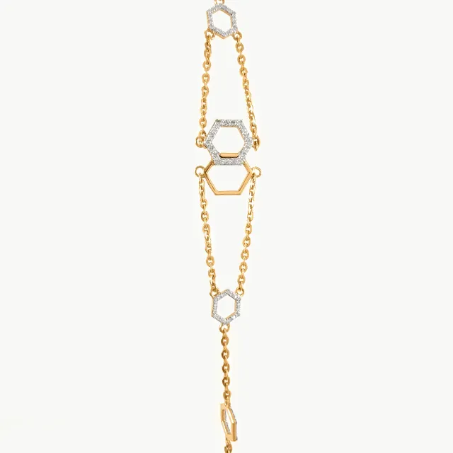 Milan Dual Hexagon Diamond Bracelet